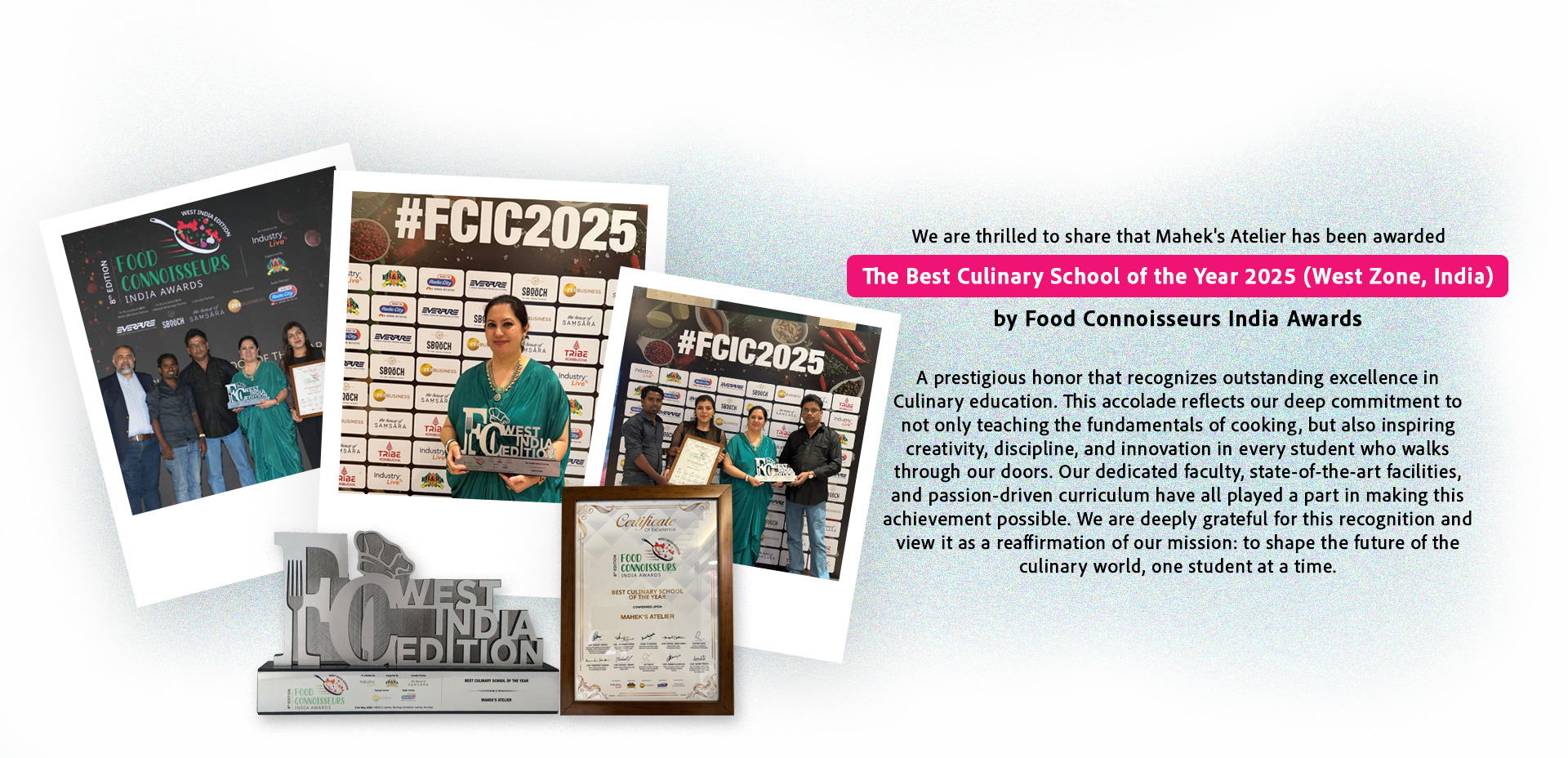 Maheks Atelier Slider Best Culinary School of the Year 2025